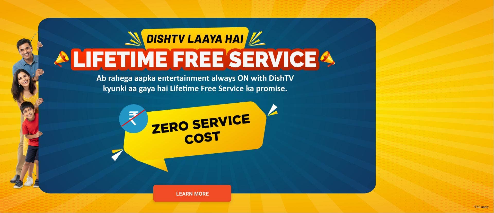 LIFETIME FREE SERVICE PROMO DISHTV